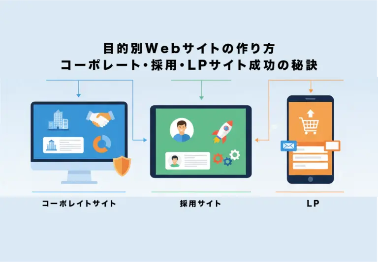 目的別Webサイトの作り方｜コーポレート・採用・LPサイト成功の秘訣
