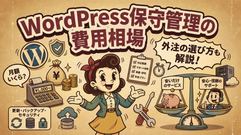 WordPressの保守管理を外注するといくら？費用相場と選び方を解説
